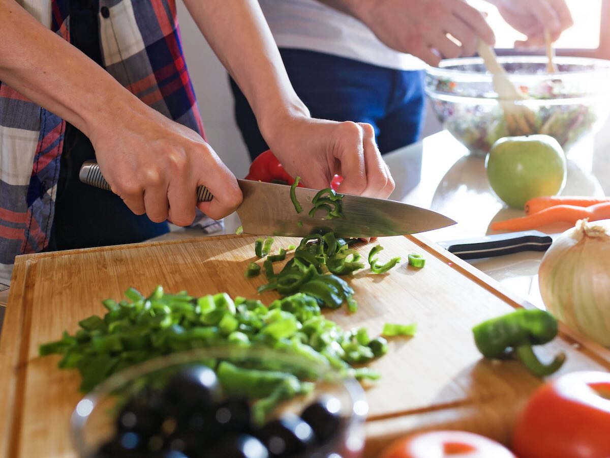 woman cooking in a kitchen